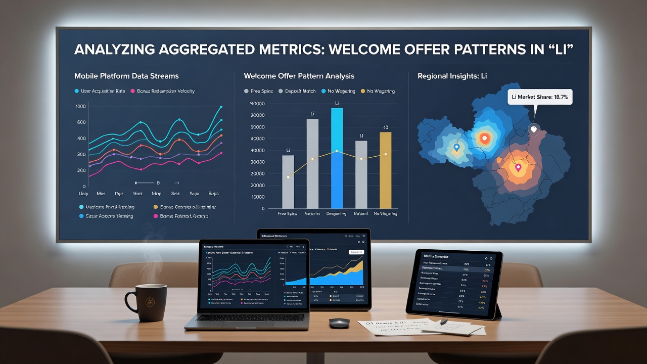 Mobile interface screenshot illustrating live dealer welcome offer metrics and player engagement patterns