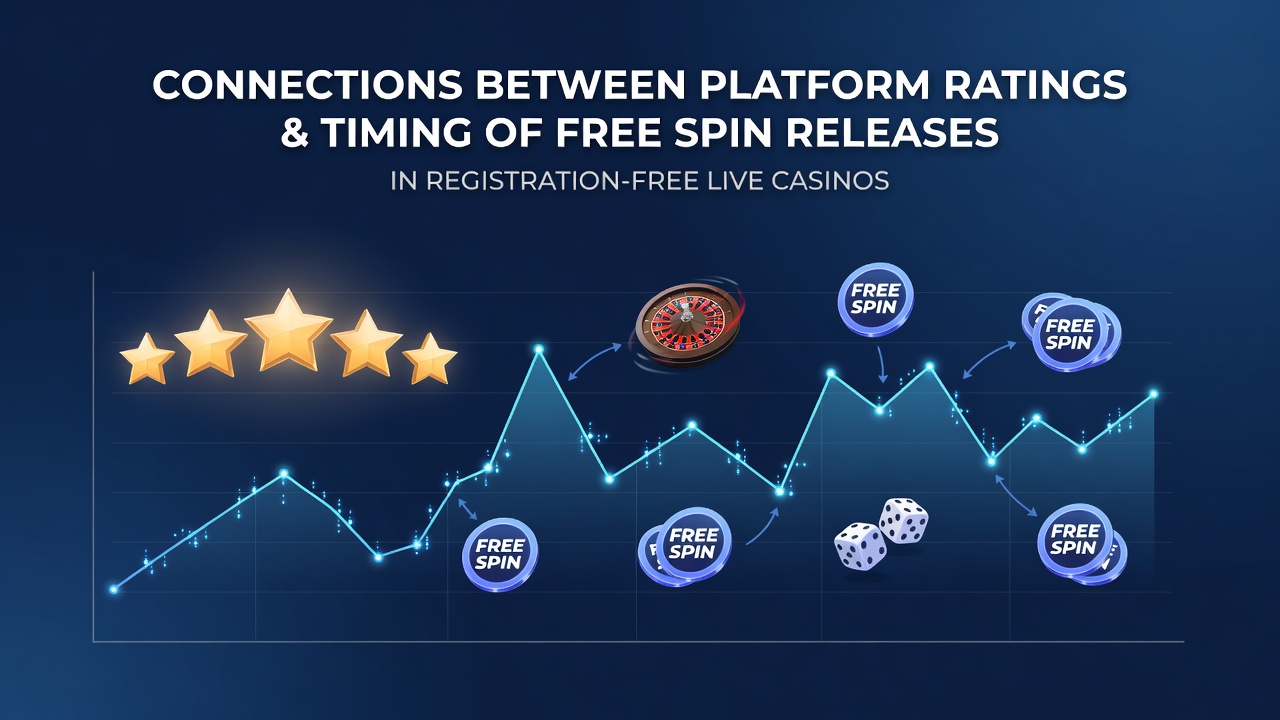 Visual representation of user ratings influencing free spin release schedules on registration-free live casino platforms