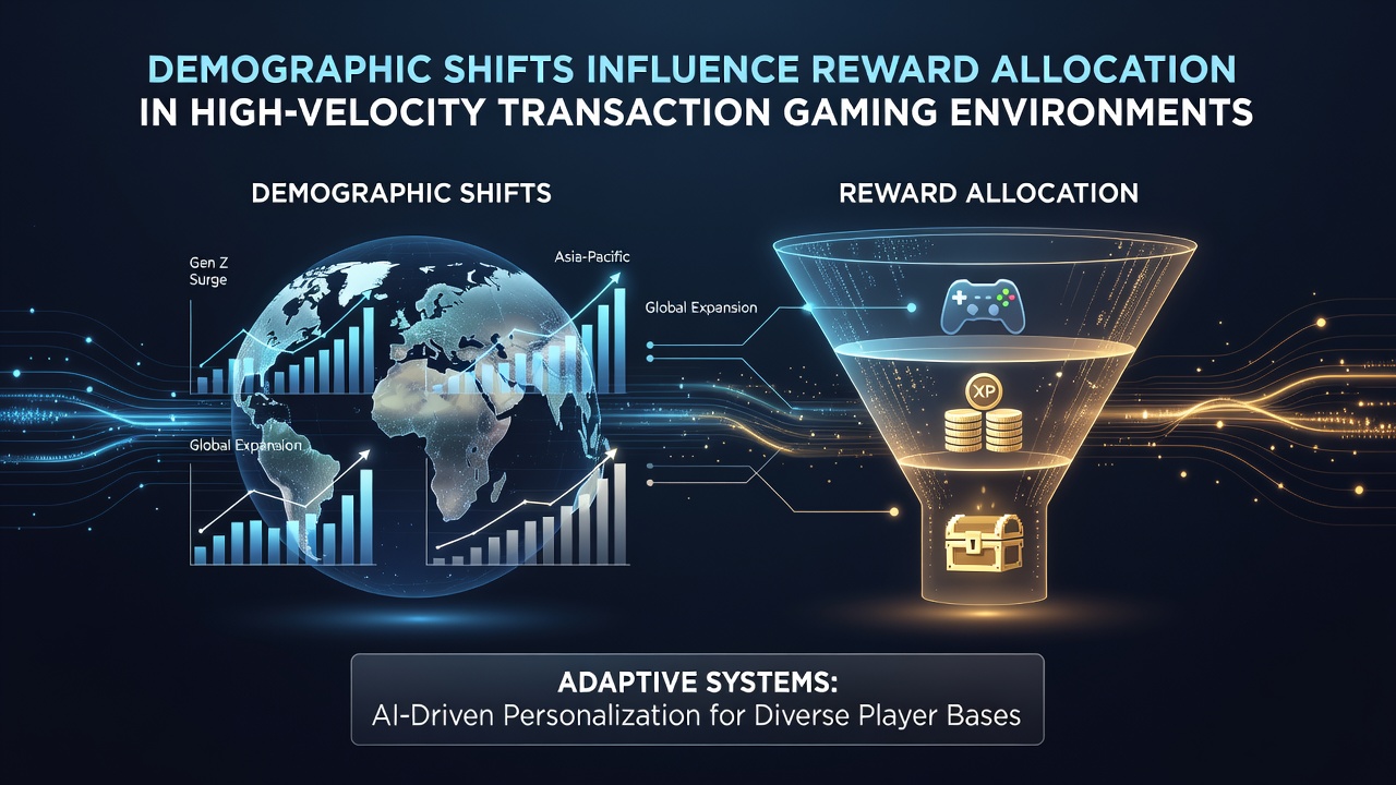 Infographic illustrating reward allocation flows across different age demographics in high-speed gaming environments