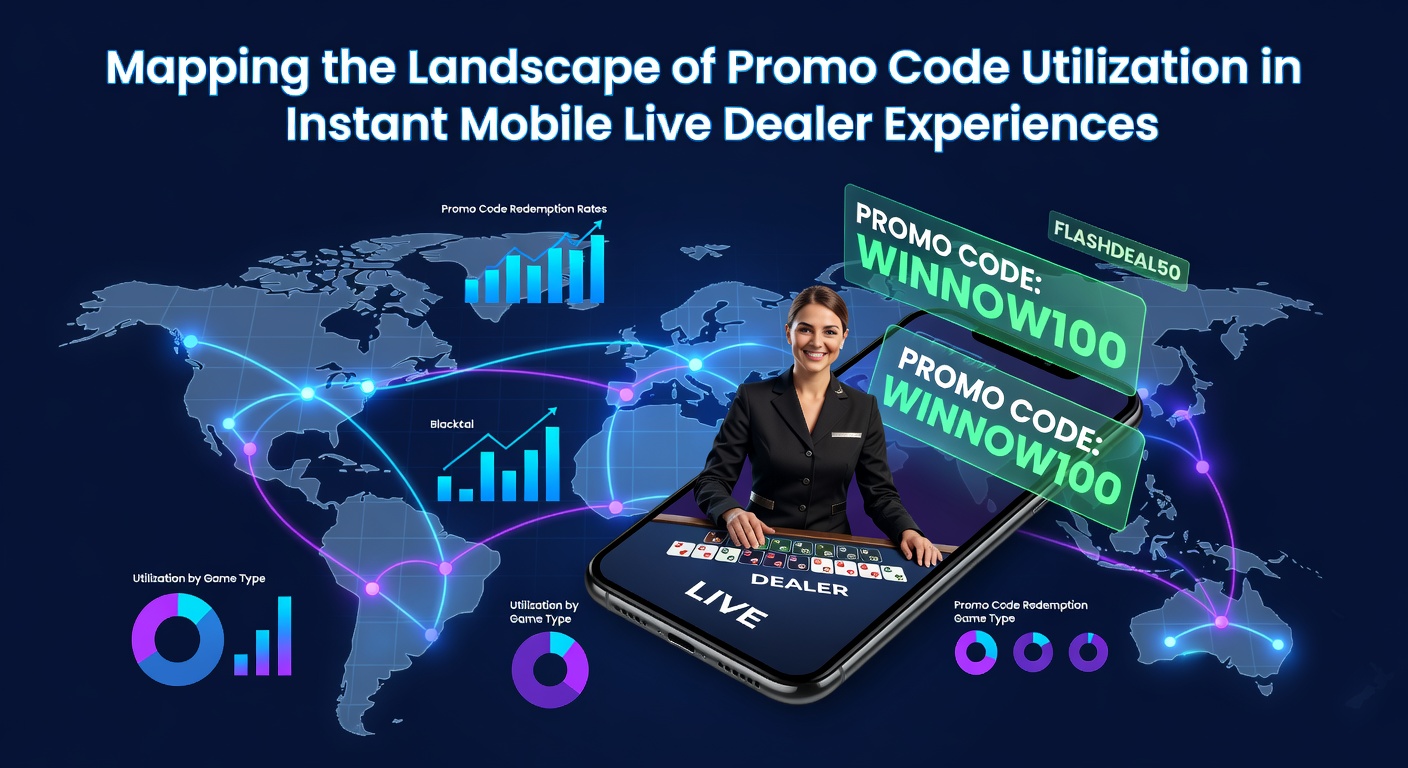 Mobile device displaying live dealer table with promo code interface overlay in a casino app