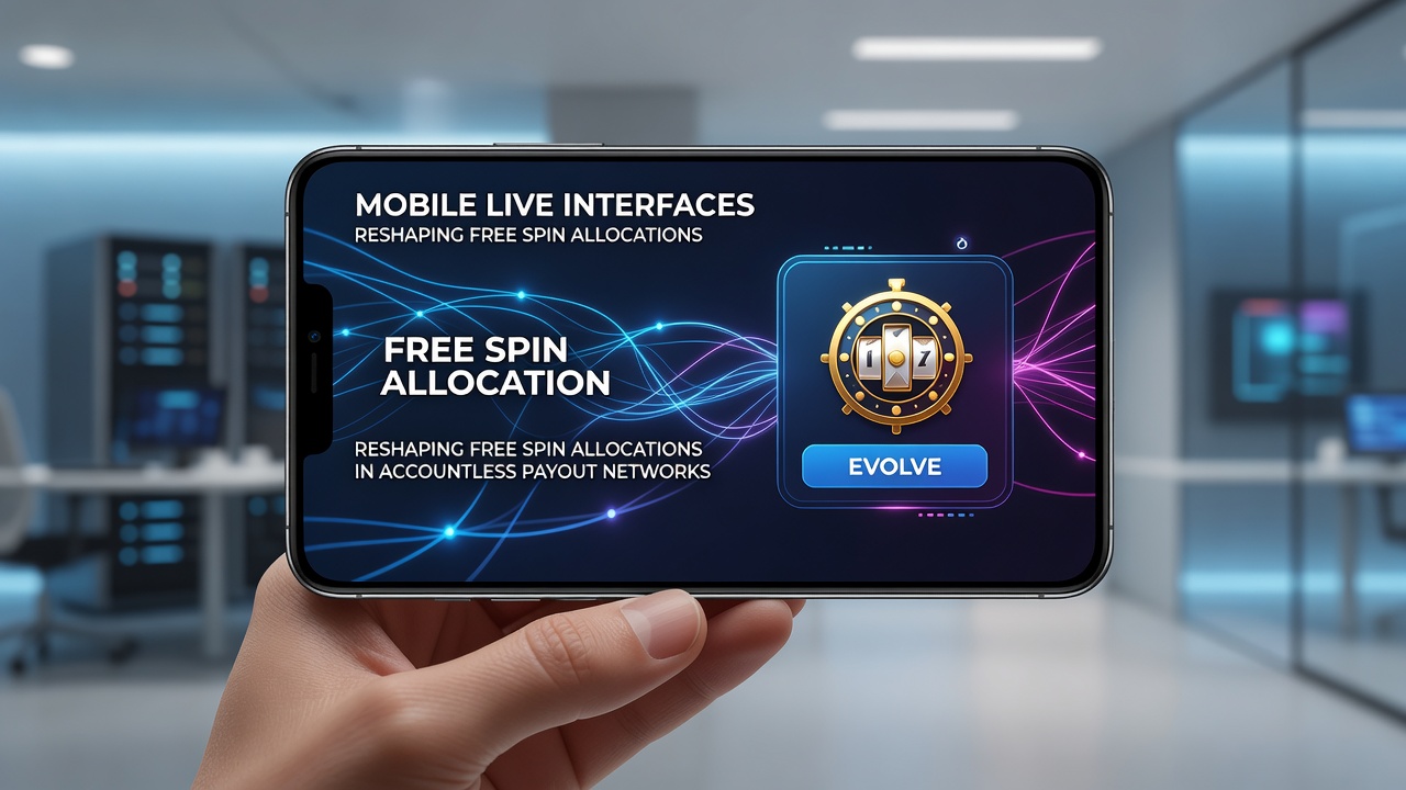 Mobile live interface displaying free spin options on an accountless casino platform