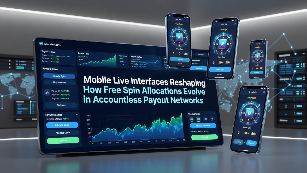 Player using mobile live interface for real-time free spin tracking in accountless environment