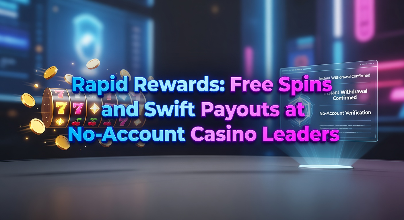 Dynamic display of spinning slot reels bursting with free spin bonuses at a sleek no-account casino interface