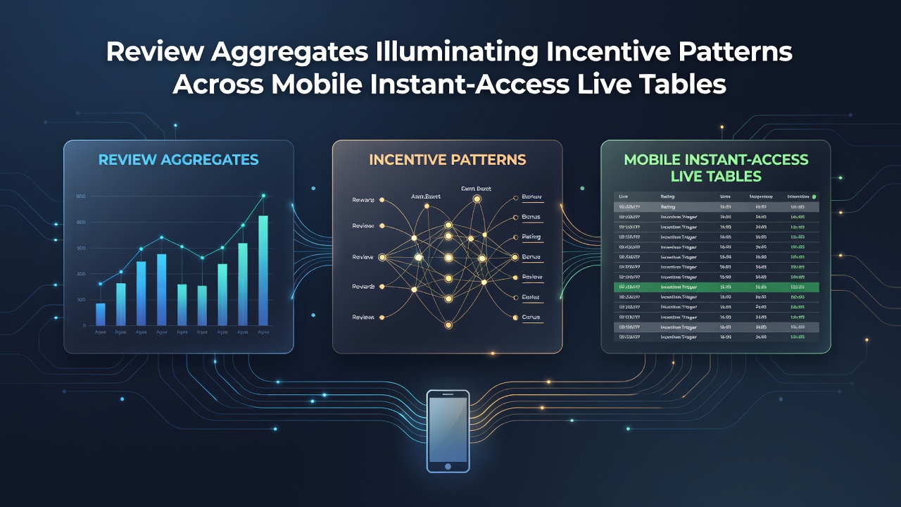 Dashboard showing aggregated review data and incentive patterns for mobile live table games